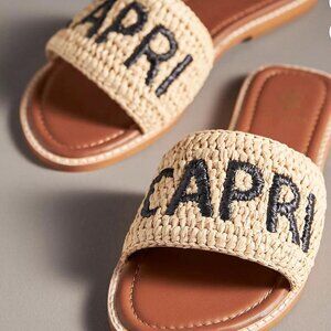 De Siena Destination Raffia Slide Sandals